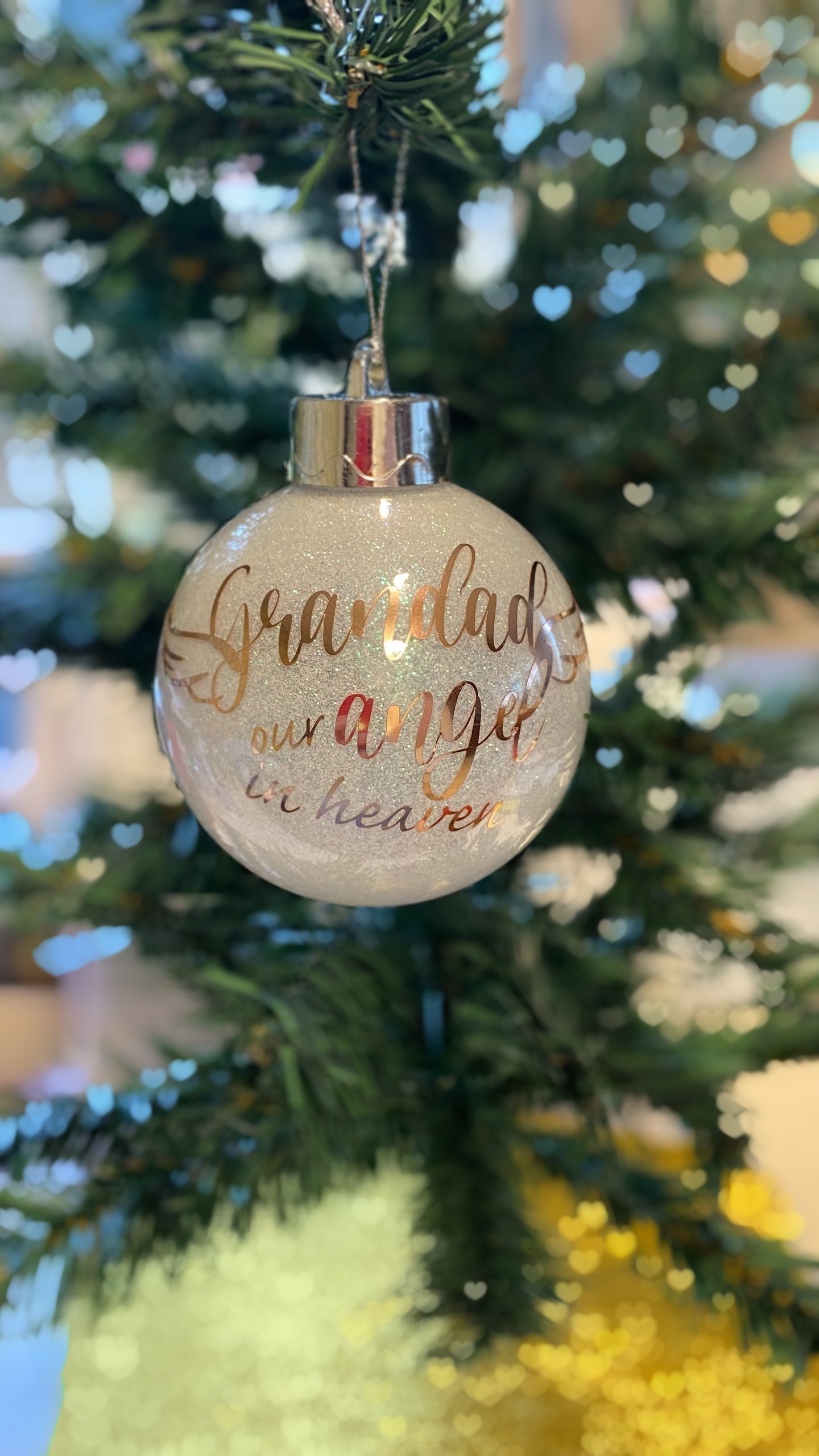 In Loving Memory - White Personalised Christmas Bauble